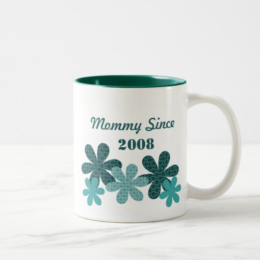 Momie Fleur Personnalisable Depuis Mug (Turquoise) (Droit)