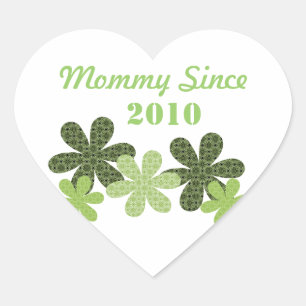 Momie Fleur Personnalisable Depuis Stickers Coeur