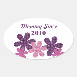 Momie Fleur Personnalisable depuis Stickers Ovale