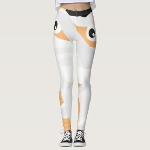 momie grise blanche enveloppée de leggings d'hallo