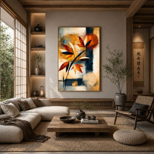 Momiji Tak Japanse Organische Moderne Abstracte Poster