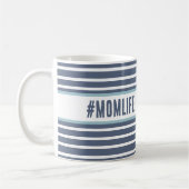 Momlife blauw en wit koffiemok (Links)