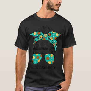 Momlife Messy Bun Scout voor meisjes Koekje Mam Mo T-shirt