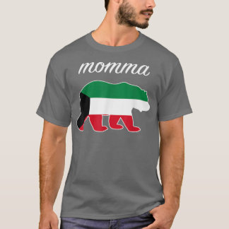 Momma Bear Kuwait Flag Kuwaiti Roots T-shirt