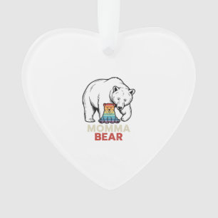 Momma Bear Rainbow Vintage Engraving Conception de
