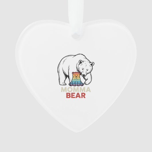 Momma Bear Rainbow Vintage Engraving Conception de (devant)