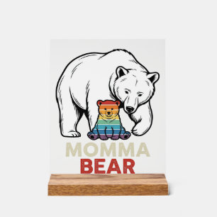 Momma Beer Regenboog Vintage Gravure Shirt Ontwerp Acryl Bord