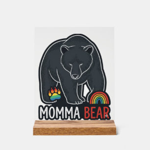 Momma Beer Regenboog Vintage Gravure Shirt Ontwerp Acryl Bord