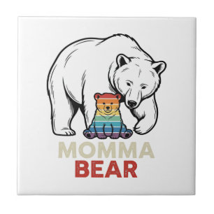 Momma Beer Regenboog Vintage Gravure Shirt Ontwerp Tegeltje