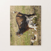 Momma en Baby geiten — Puzzle Legpuzzel (Verticaal)