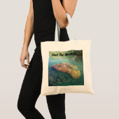 Momma en Baby Manatee - Personaliseer deze Canvas  Tote Bag (Voorkant (product))