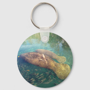 Momma en Baby Manatee - Sleutelhanger