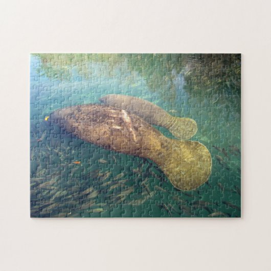 Momma et bébé Manatee Puzzle (Horizontal)