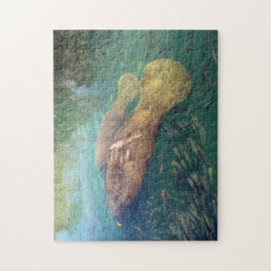 Momma et bébé Manatee Puzzle (Vertical)