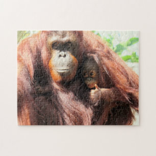 Momma et bébé Puzzle Orangutan