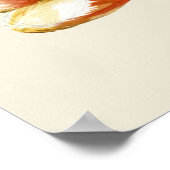 Momma Fox en Baby Illustratie Waterverf Poster (Hoek)