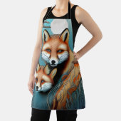 Momma fox en haar baby schort (Insitu)