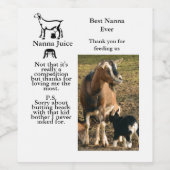 Momma Geit Beste Nanna Ooit Fotonaam Wijn Etiket (Enkel label)
