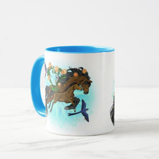 Momma Horse and foal Mok (Voorkant links)