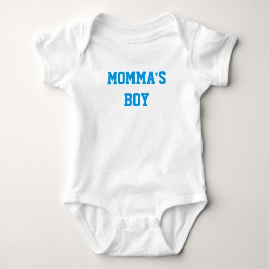 "MOMMA'S BOY" Baby Boy Katoen Bodysuit (Voorkant)