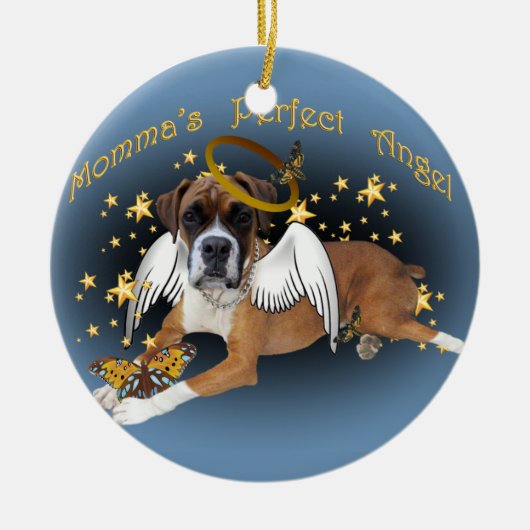 Momma's Perfect Angel Boxer Ornament (Voorkant)