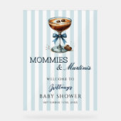 Mommies et Martinis Baby shower bleu Affiche de bi (Recto)