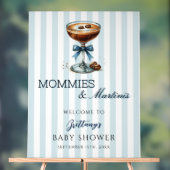 Mommies et Martinis Baby shower bleu Affiche de bi (Neutre)
