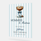 Mommies et Martinis Baby shower bleu Affiche de bi (Angle)