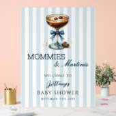 Mommies et Martinis Baby shower bleu Affiche de bi (Mariage)