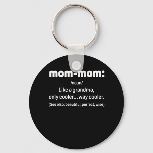 Mommom Gift Definition Grandma Mam-Mam Moederdag Sleutelhanger (Voorkant)
