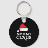 Mommy Claus Christmas Santa's Hat Pajama Family Xm Sleutelhanger (Voorkant)