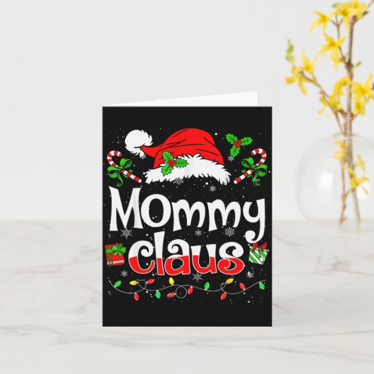 Mommy Claus Shirt Christmas Lights Pajama Family M Kaart (Gele Bloem)