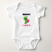 "Mommy I Love U" Cute Baby Alien Heart Romper (Voorkant)