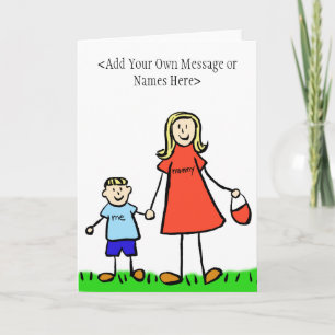 Mommy & Me Blond - Carte de voeux Personnaliser