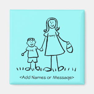 Mommy & Me - Mother and Son Custom Family Magnet