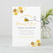 Mommy moderne à être Baby shower Invitation (Debout devant)