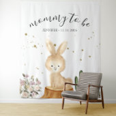 Mommy to be rabbit bunny backdrop wandkleed (In situ)