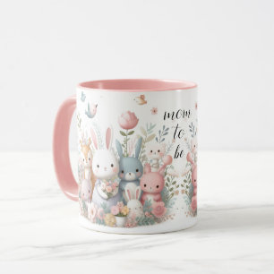Mommy to Be Woodland Animaux Pink Mug