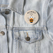 Mommy to Bee, Baby Shower Honey Bee Button (In situ)