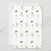 Mommy to Bee Baby shower Invitation Fleur de miel (Dos)