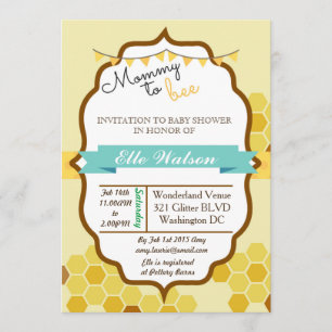 Mommy to Bee Baby Shower Invitations