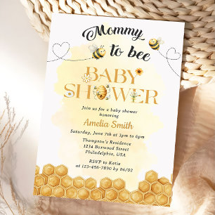 Mommy To Bee Baby Shower Uitnodiging