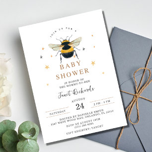 Mommy to Bee Bumblebee Baby shower Invitation