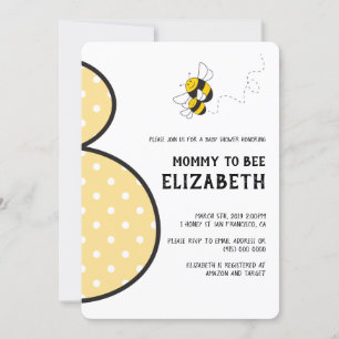 Mommy to bee bumblebee baby shower invitation