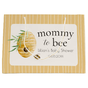 Mommy To Bee Hommeltje Gele Streep Baby Shower Groot Cadeauzakje