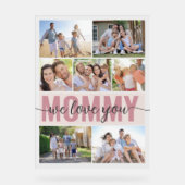 Mommy We Love You Photo Collage Pink 7 Photos (Recto)