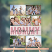 Mommy We Love You Photo Collage Pink 7 Photos (Neutre)