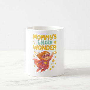 Mommy's Little Wonder - Schattige Superhero Girl D Koffiemok