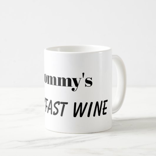 MOMMY'S PETIT DÉJEUNER VIN mug (Devant droit)