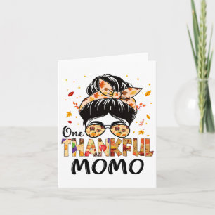 Momo One Thankful Messy Bun Oma Thanksgiving F Kaart